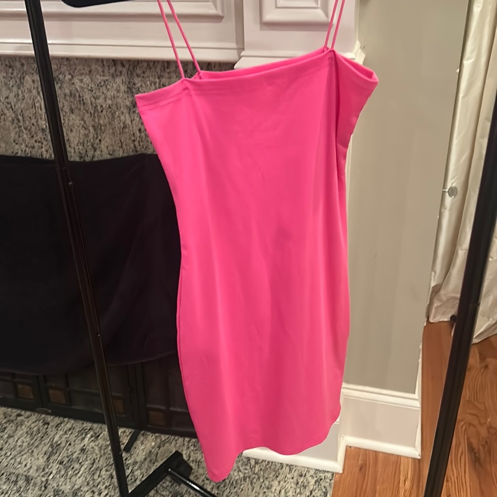 Pink mini dress
